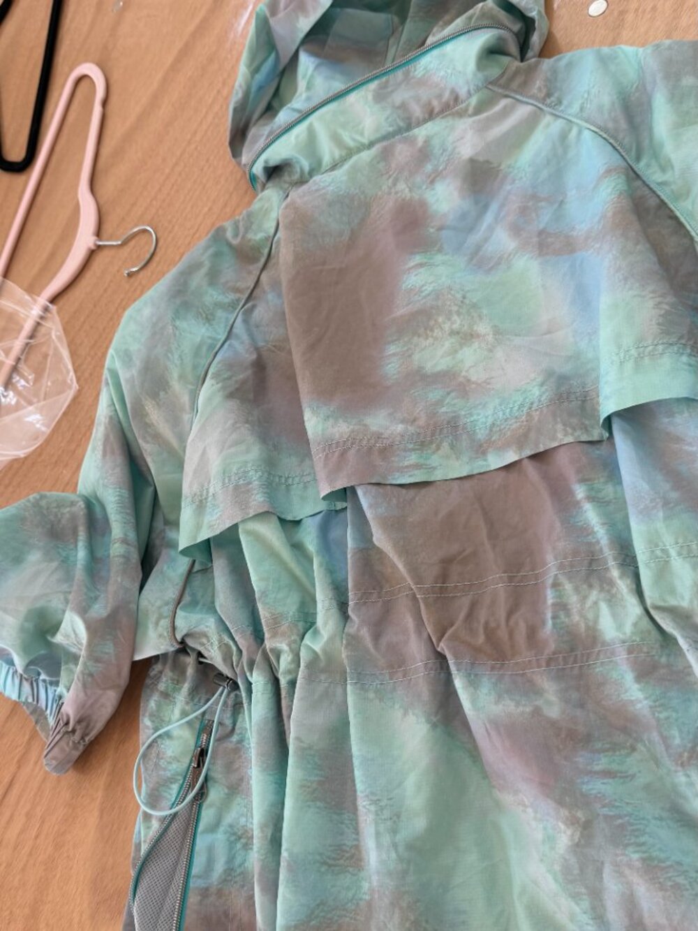 L Women's Free People Movement To Dye For Packable Jacket In Sea Mist - Picture 5 of 9